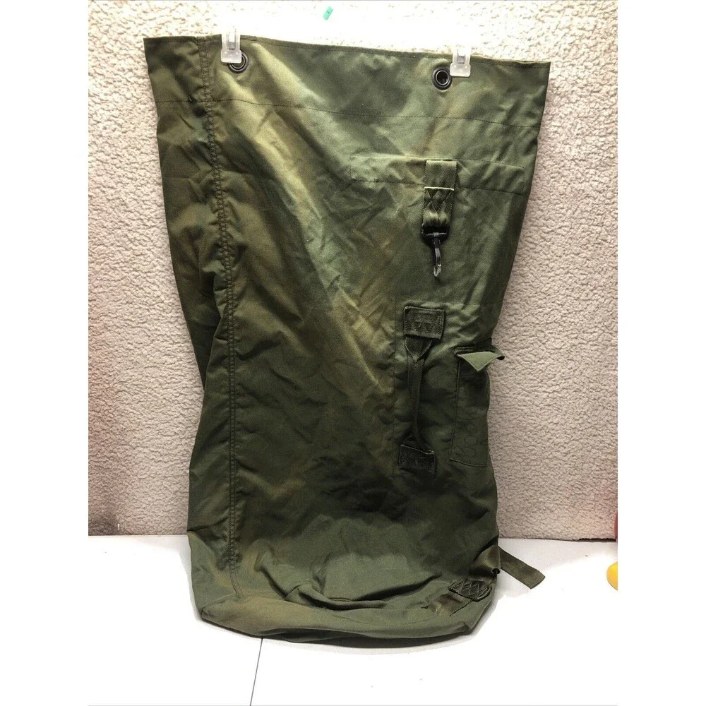 US Military Duffel Bag OD Nylon Type II with 2 Straps Cargo Backpack